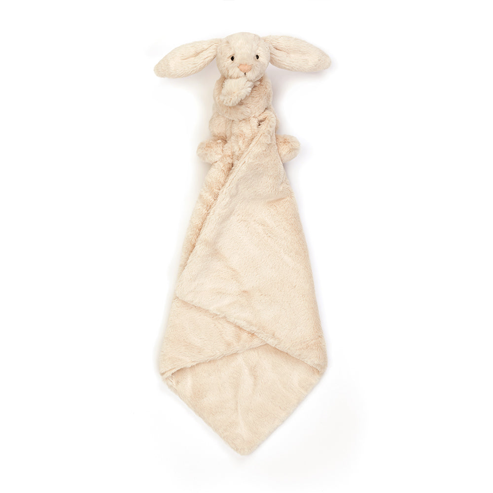 Jellycat Luxe Bunny Willow Soother baby security blanket luxury gift, lifestyle view