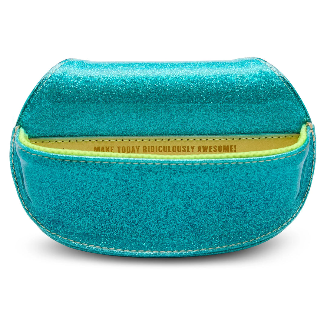 Consuela Lumi Sunglass Case - Teal Tooled Leather Eyewear Protector