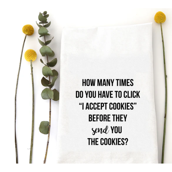 Wildwood Accept Cookies Tea Towel