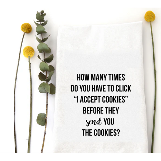 Wildwood Accept Cookies Tea Towel
