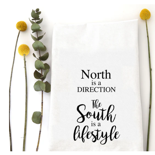 Wildwood  North is a Direction Tea Towel