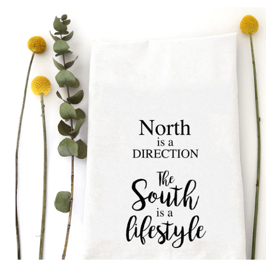 Wildwood  North is a Direction Tea Towel