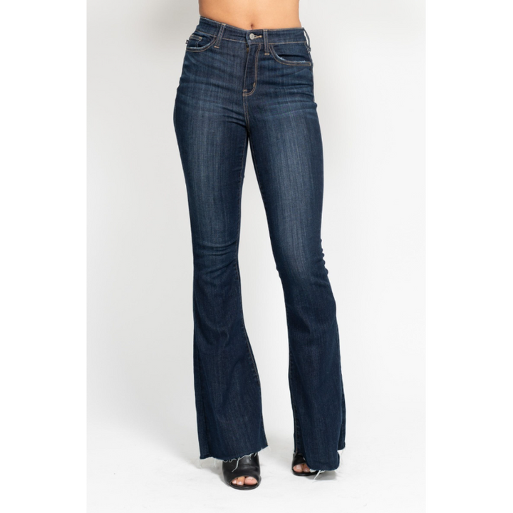 Judy Blue High Waisted Raw Hem Flare