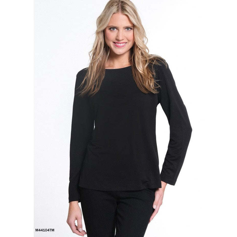 Long Sleep Scoop Neck Top