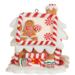 3.25 Lighted Gingerbread House Ornament