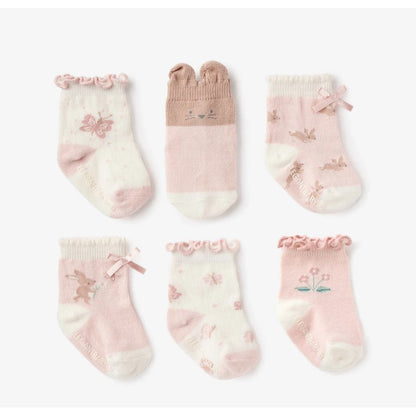 Garden Picnic Non Slip Baby Socks 6pk