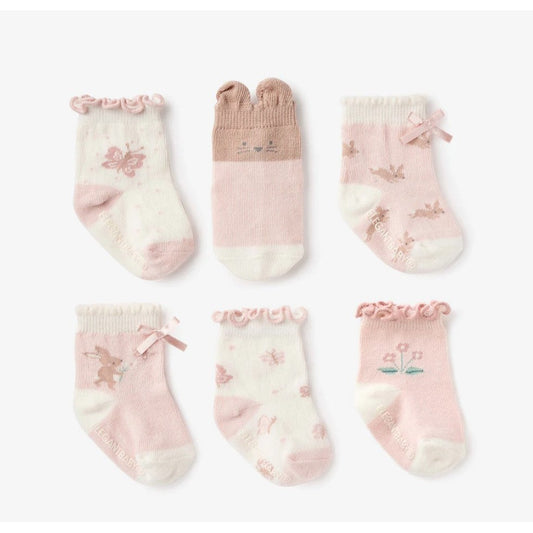 Garden Picnic Non Slip Baby Socks 6pk