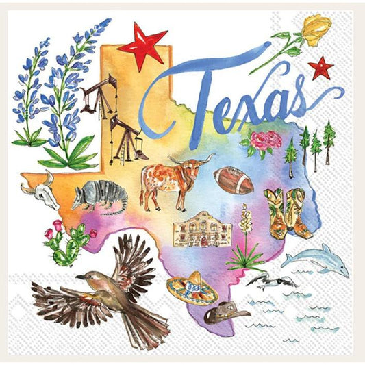 Texas State Collection Cocktail Napkin