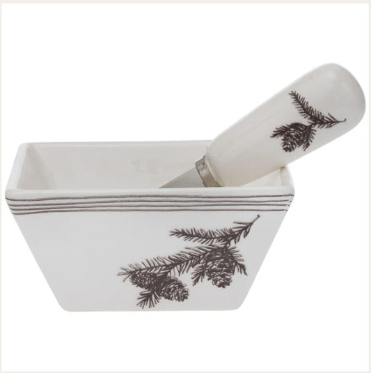 White Pine Bowl and Spreader