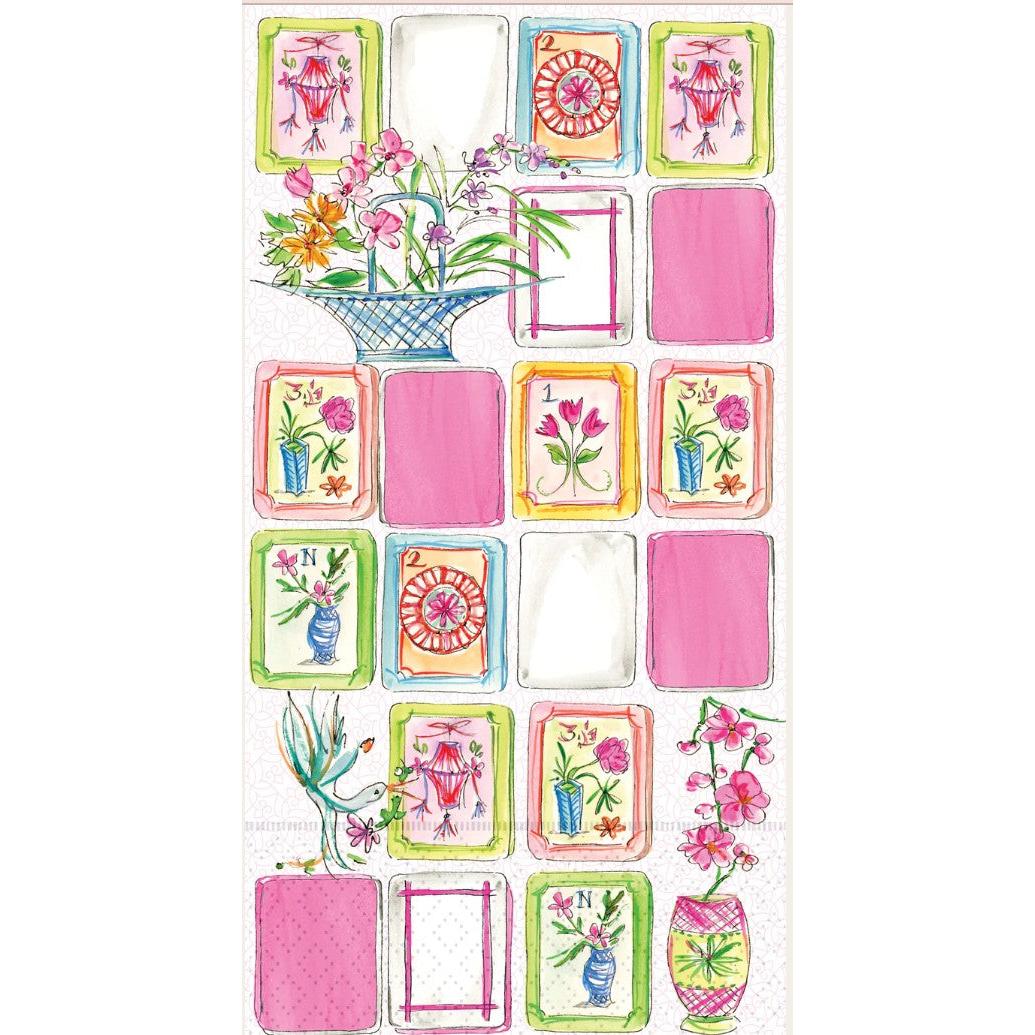 Mahjong Pink Guest Napkin
