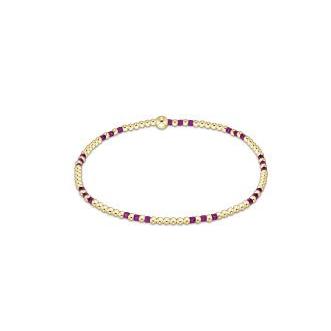 Hope Joy Pattern 2mm Bead Bracelet - Fuchsia