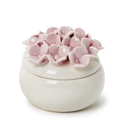 Hydrangea Trinket Jewelry Box with Lid