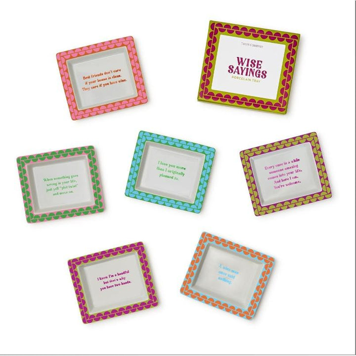Sassy Wise Saying Desk Tray in Gift Box (decorative use only) - Porcelain