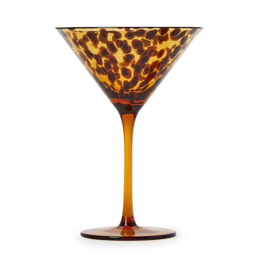 Tortoise Print Martini Glass (7 oz., color may vary, hand wash only) - Glass