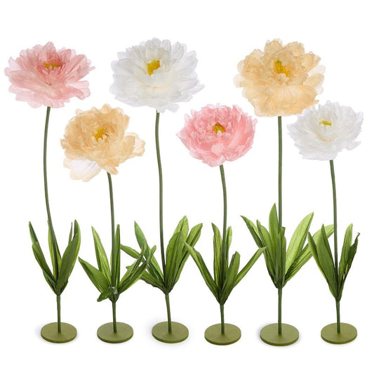 Oversized Hand-Crafted Paper Flower with Base Unit