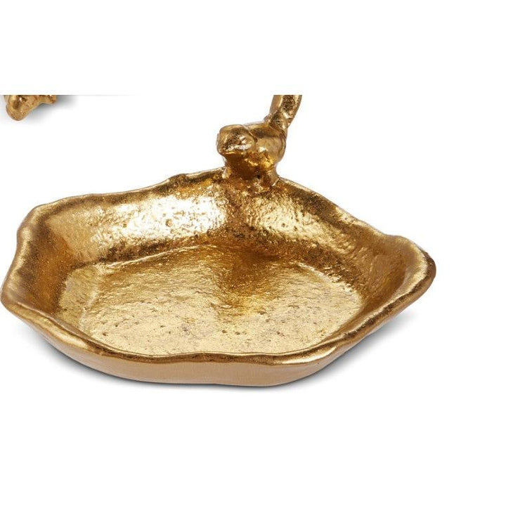 Gold Bee or Bird Trinket Tray