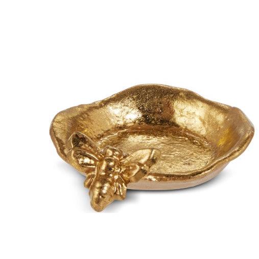 Gold Bee or Bird Trinket Tray