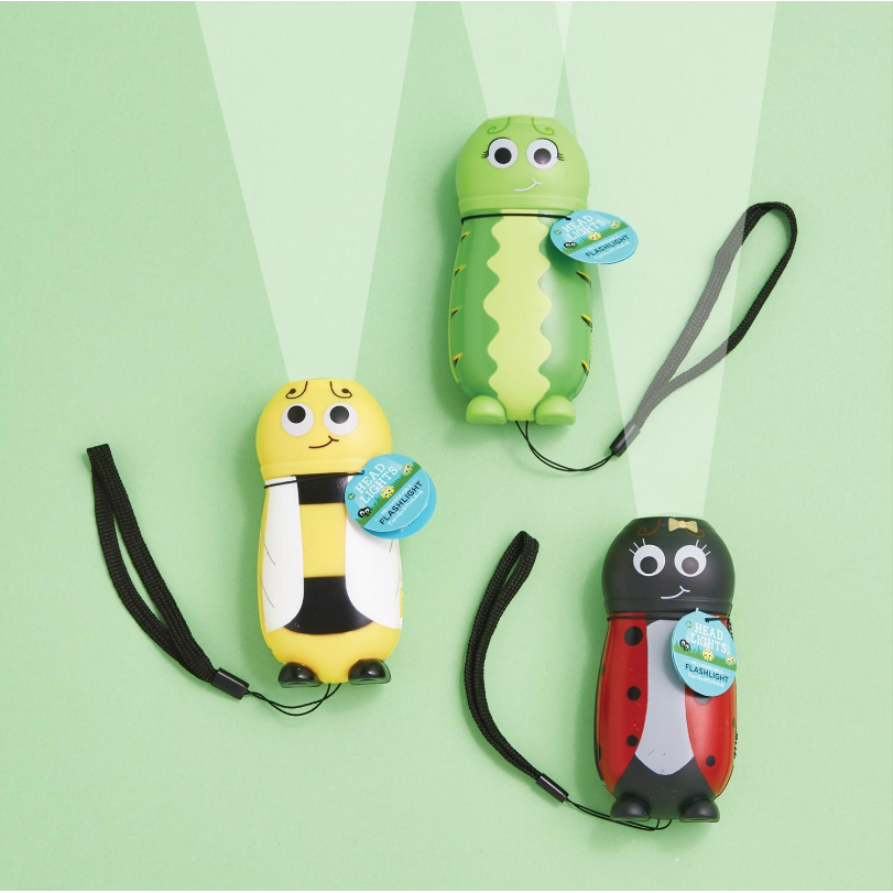 Rechargeable Bug Flashlight 3 Designs: Bumble Bee, Ladybug, or Caterpillar
