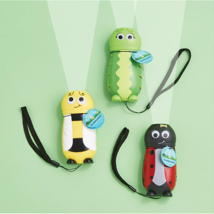 Rechargeable Bug Flashlight 3 Designs: Bumble Bee, Ladybug, or Caterpillar
