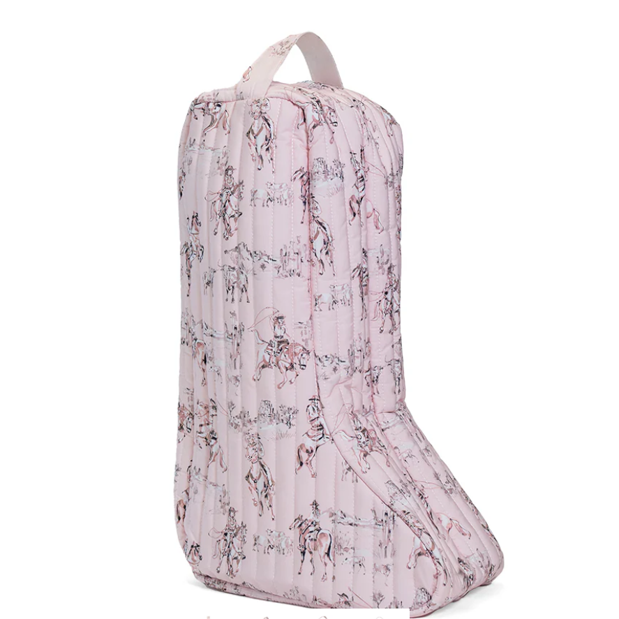 TRVL Design Large Boot Bag in Quilted Cowgirl Toile
