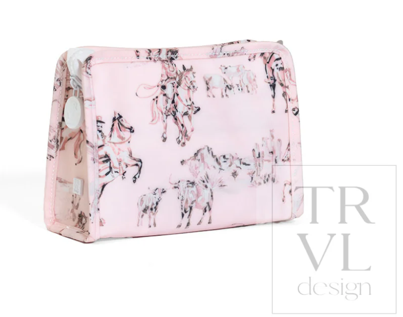 TRVL Design Roadie Small Zip Pouch - Cowgirl Toile