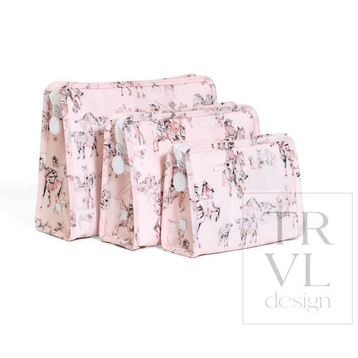 TRVL Design Cowgirl Toile Roadie Large Zip Pouch