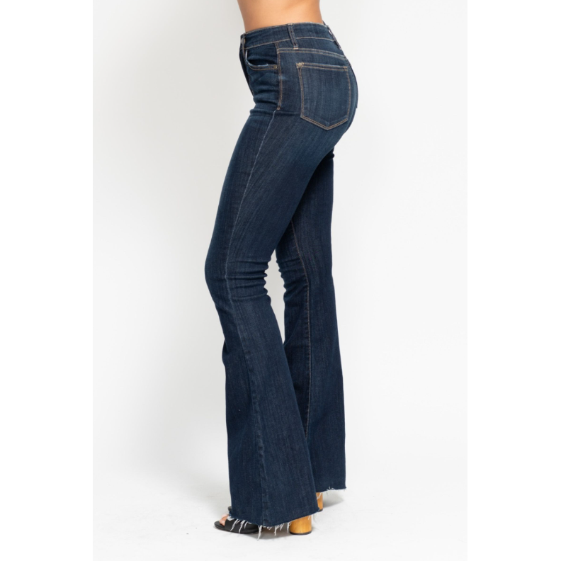 Judy Blue High Waisted Raw Hem Flare