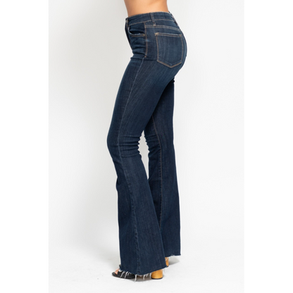 Judy Blue High Waisted Raw Hem Flare