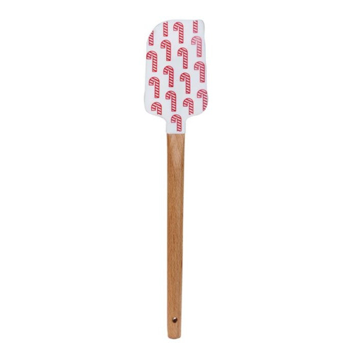 Silicone &amp; Wood Spatulas w/ Holiday Pattern, 6 Styles