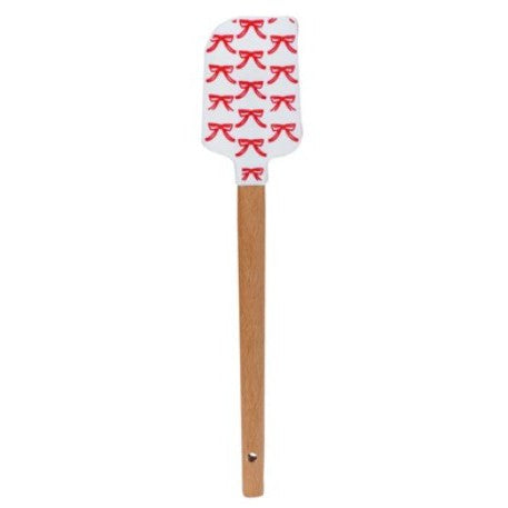 Silicone &amp; Wood Spatulas w/ Holiday Pattern, 6 Styles