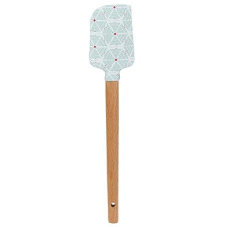 Silicone &amp; Wood Spatulas w/ Holiday Pattern, 6 Styles