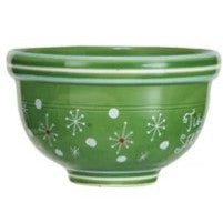 Stoneware Bowl w/ Holiday Pattern, 4 Styles