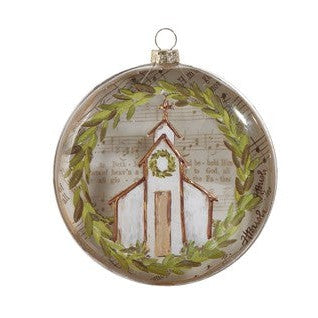 5" Music Sheet Church Disc Ornament