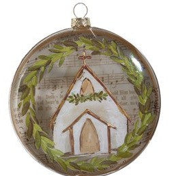 5" Music Sheet Church Disc Ornament