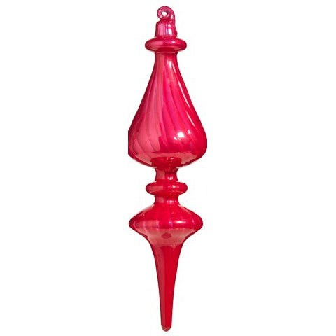 9.75" Blown Glass Finial Ornament