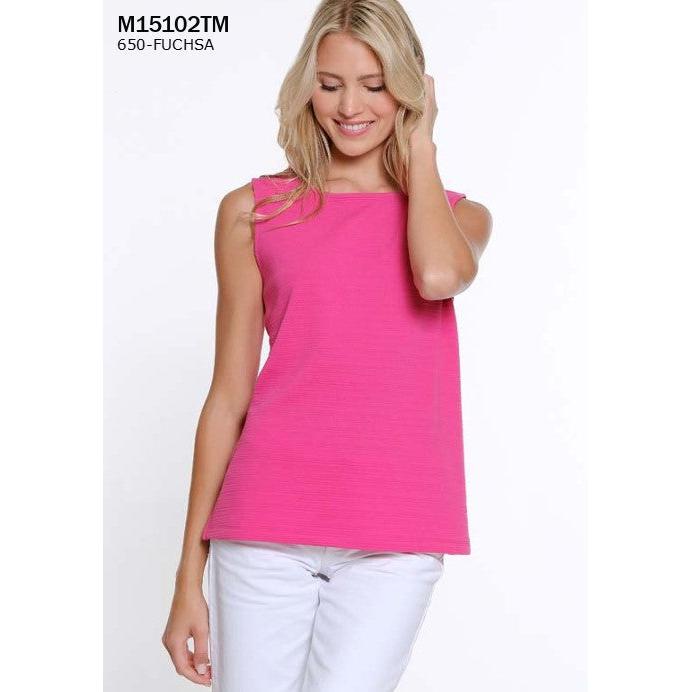 Scoop Neck Tank Top - Fushia