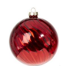 4" Red Blown Glass Ornament