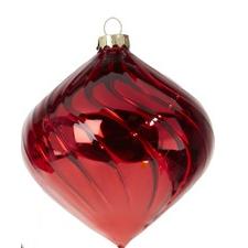 4" Red Blown Glass Ornament
