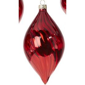 4" Red Blown Glass Ornament