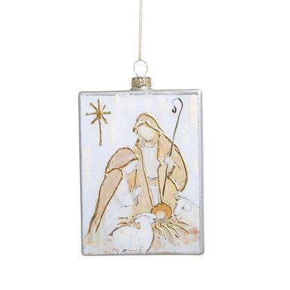 5" Rectangle Nativity Ornament
