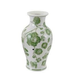 Hand-Painted Stoneware Vase with Floral Design, 3 Styles