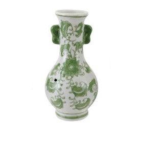 Hand-Painted Stoneware Vase with Floral Design, 3 Styles