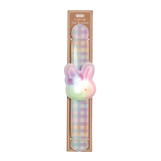 Easter Light-Up Slap Bracelet - LED Animal Character with Patterned Band