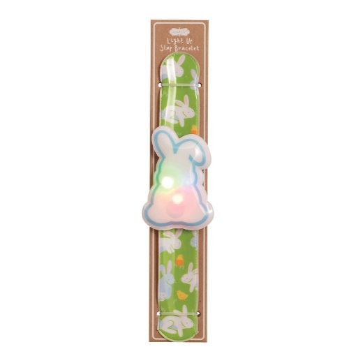 Easter Light-Up Slap Bracelet - LED Animal Character with Patterned Band