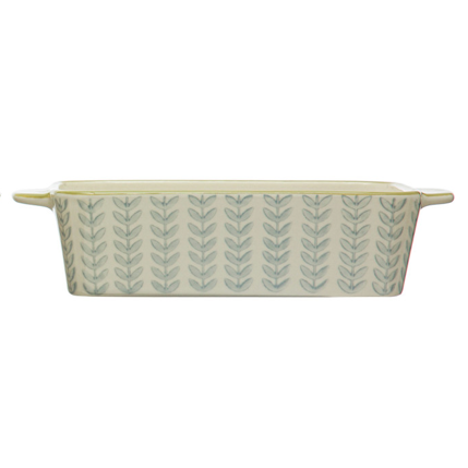 2-1/2 Cup Hand-Stamped Stoneware Baker - 4 Pattern Styles