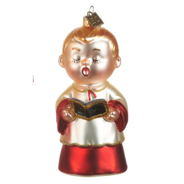 RAZ EC 5" Holly Street Choir Ornament featuring a festive choir design by Eric Cortina.