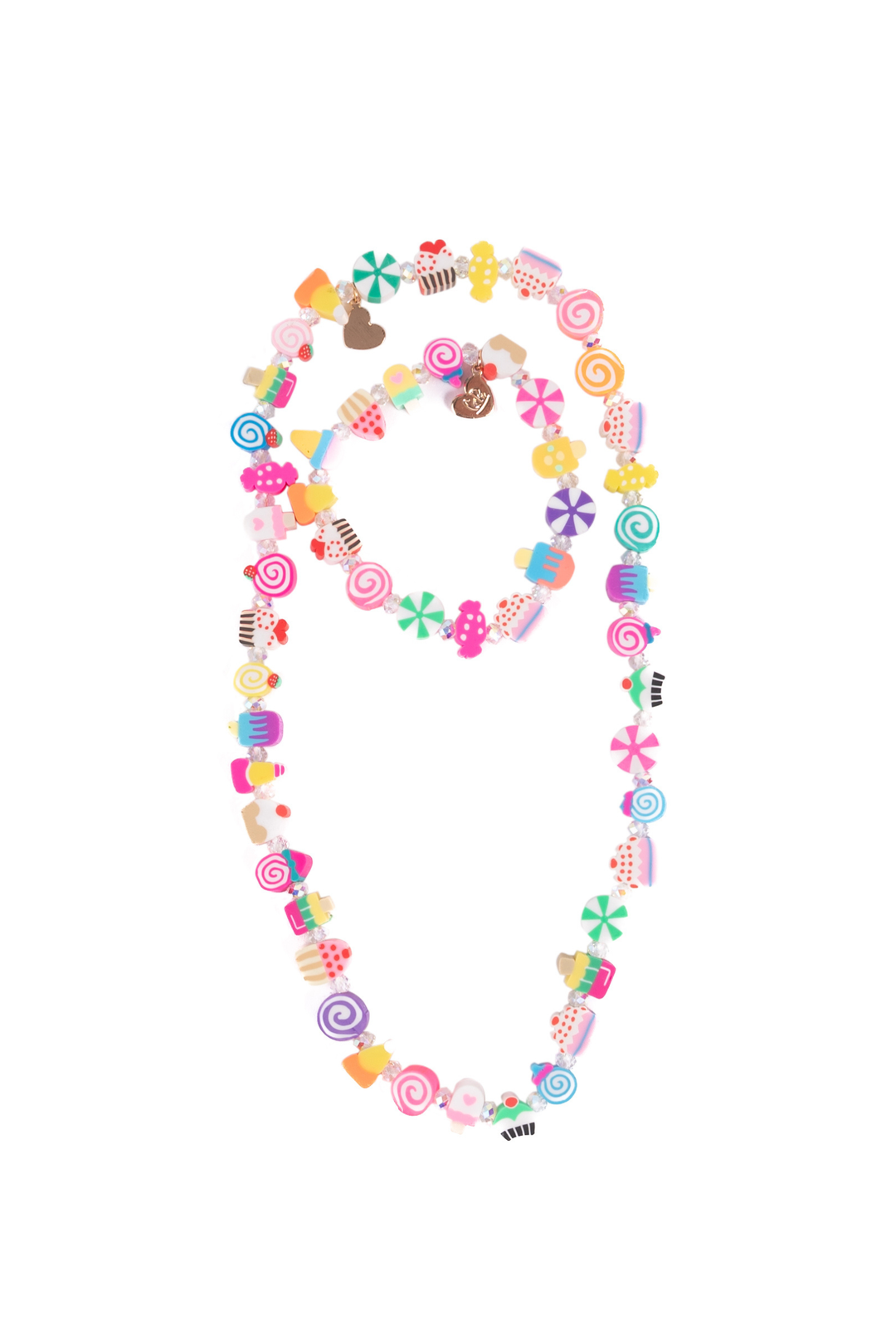 Great Pretenders Sweet Treats necklace and bracelet set with candy and ice cream beads