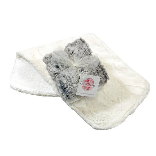 Silver Snowfox Burp Cloth Set