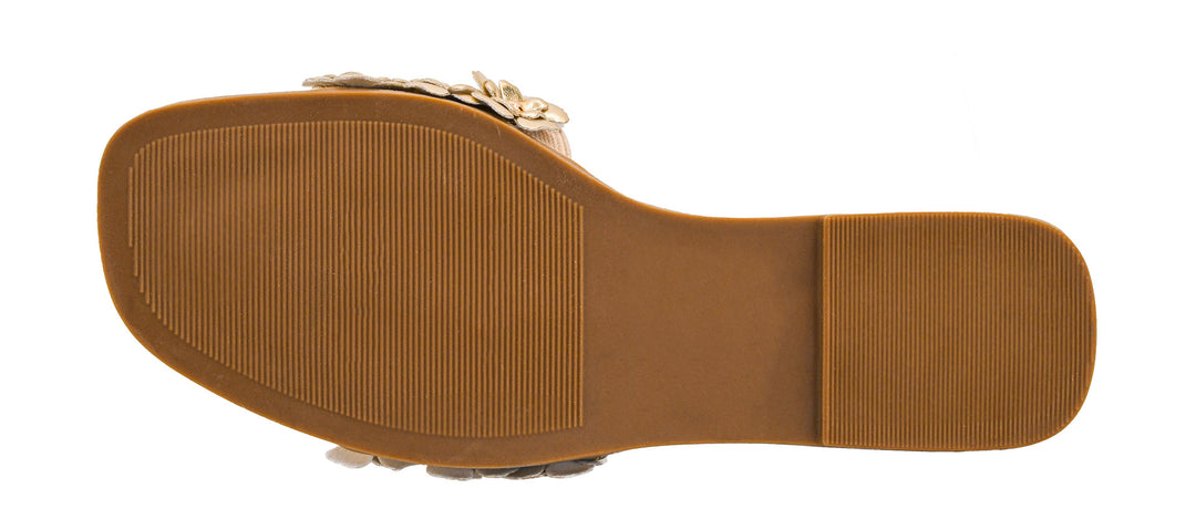 Corkys Spring Fever Floral Slide - Gold Metallic