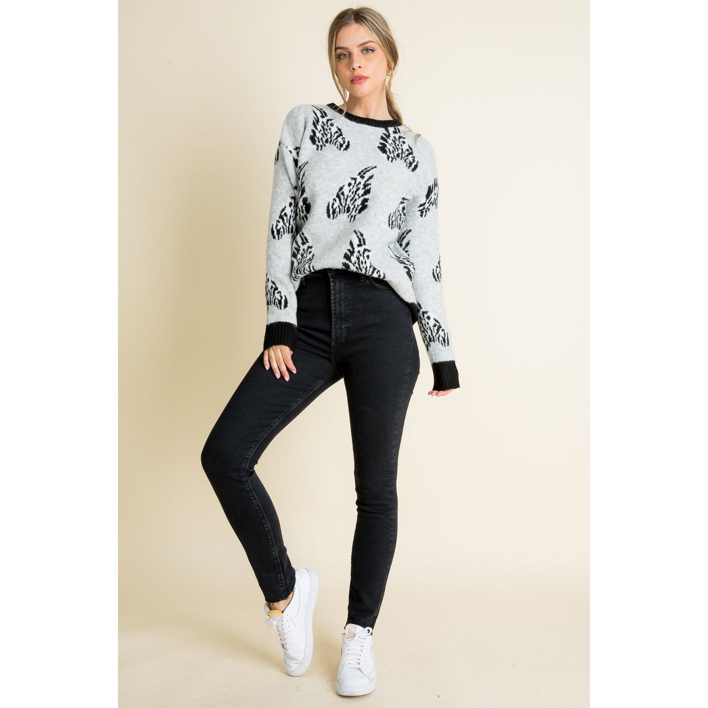 Zebra Head Sweater